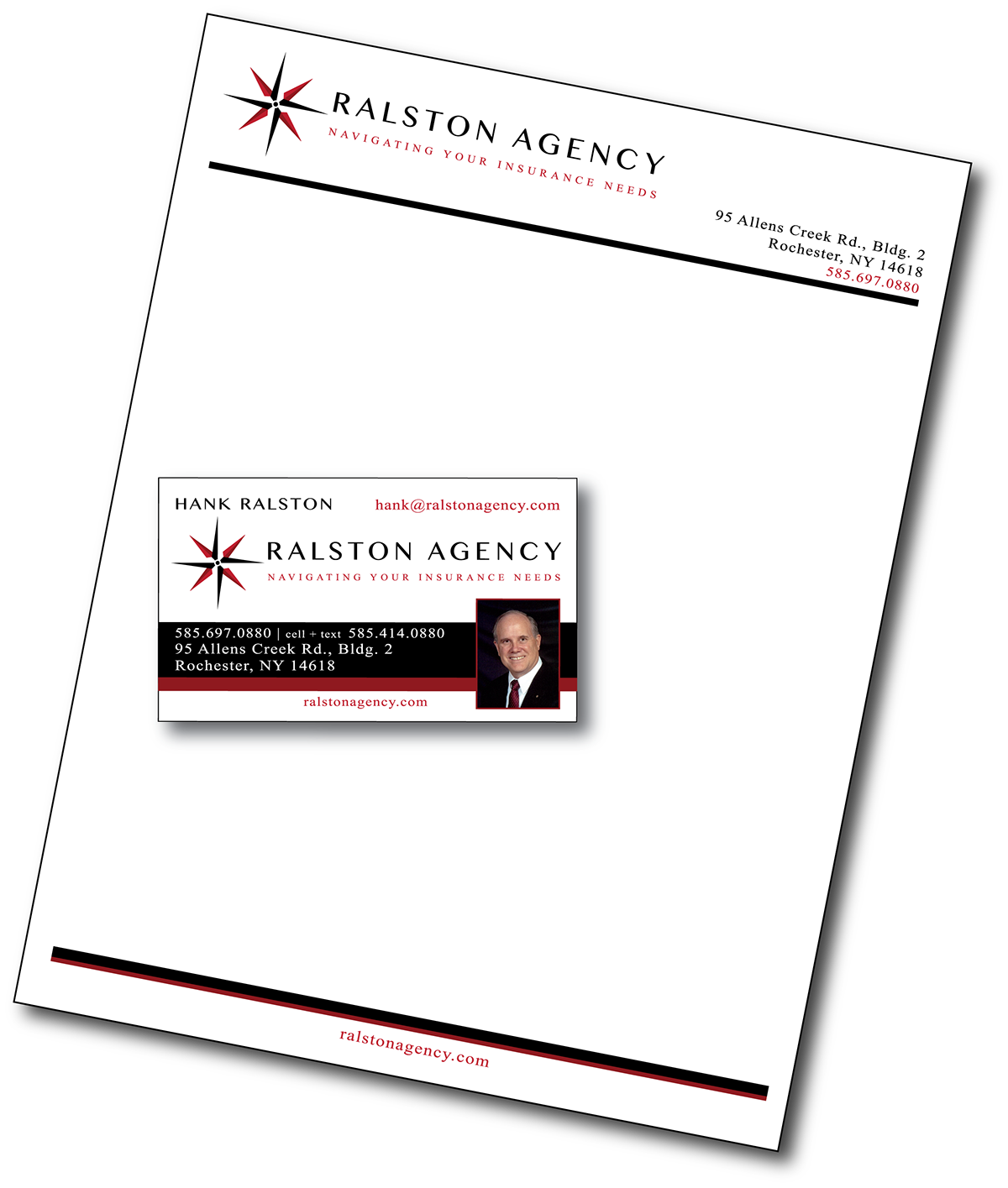logo stationary business card letterhead insurance agency