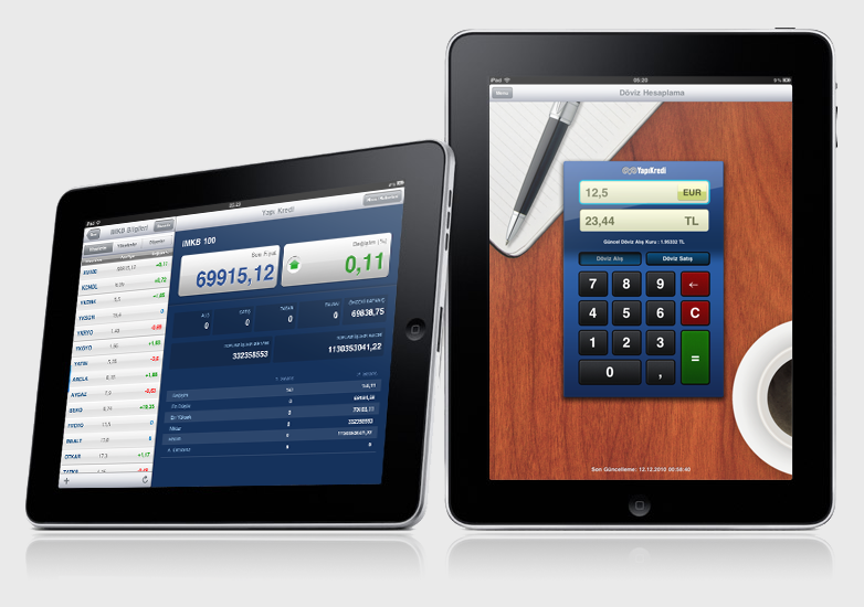 iPad iphone app yapi kredi finance banking