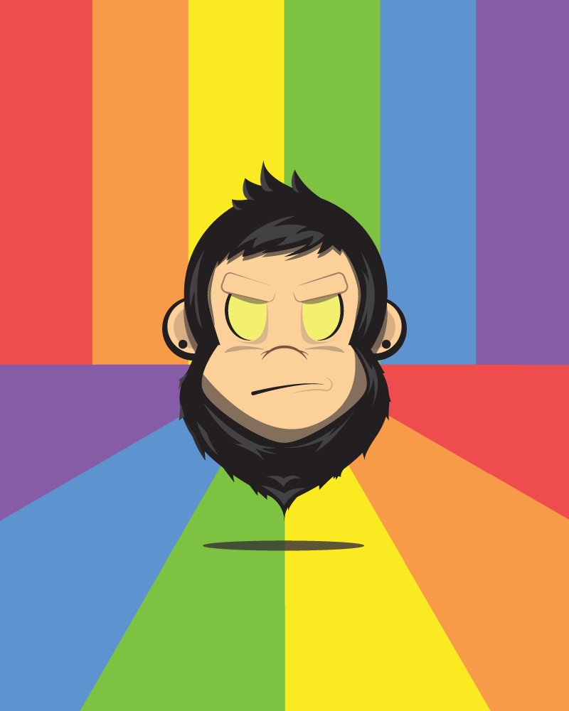 monkey gorilla chimp animal design Character vector sketch