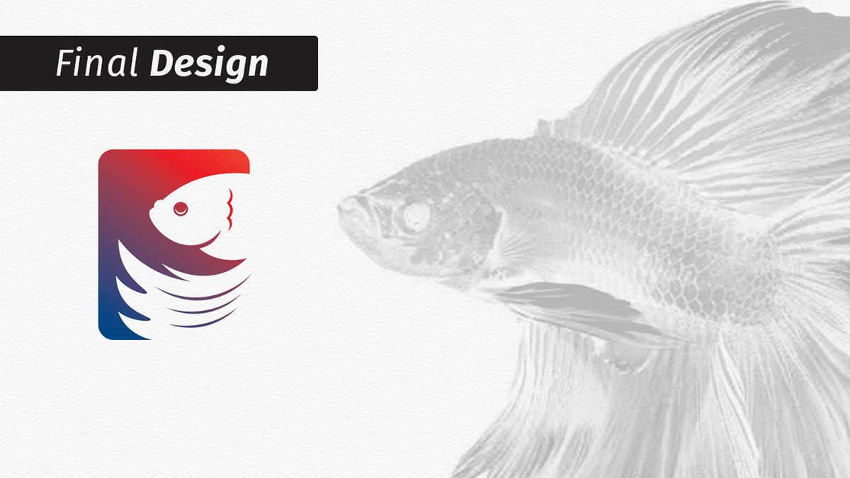 Fighter fish fish animal logo Logo Design animal logo fish logo