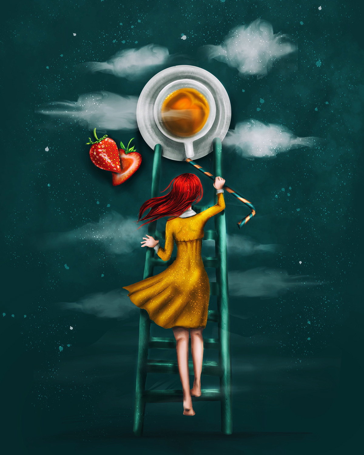 ILLUSTRATION  art digitalart Procreate ipad pro Character coverbook foodillustration Food  Coffee