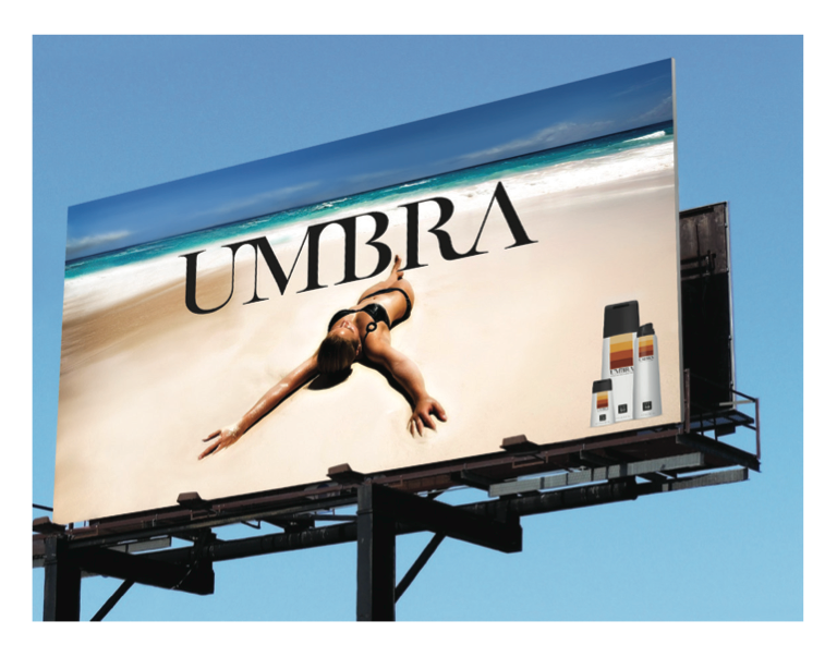 sunscreen luxury beach summer airport ad bottle billboard black & white