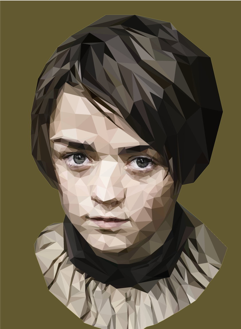 Game of Thrones Low Poly Arya Stark  Maisie WIlliams