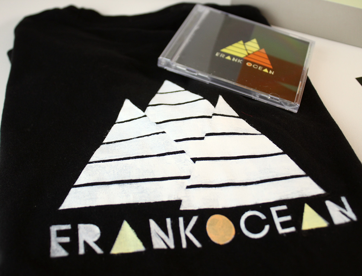 graphic design  frank ocean pyramids screen print
