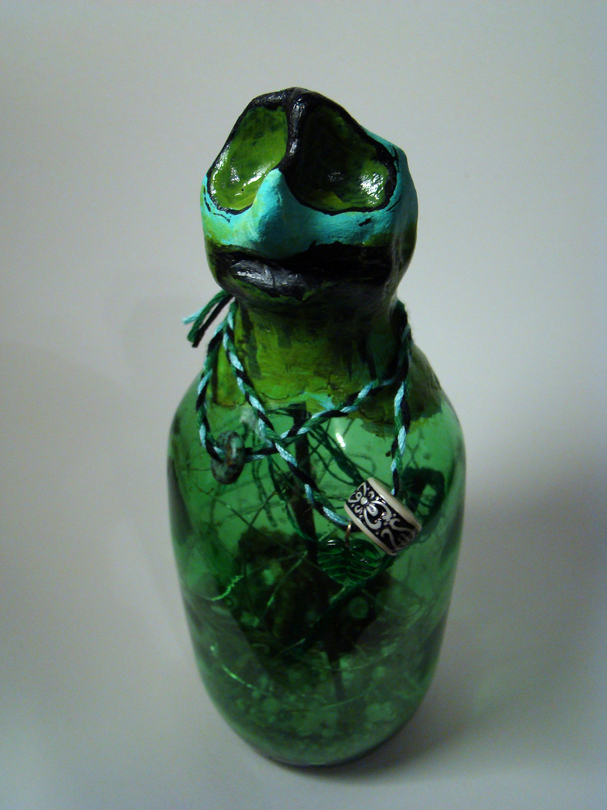 witch bottle sculpture mixed media