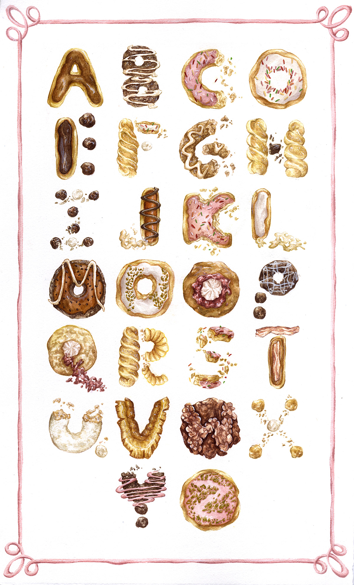 MICA scholarship snails gif amanda shaffer re-design concept design pre-production Donuts Typeface font