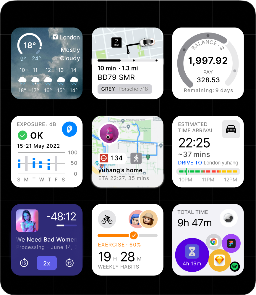 mobile phone iphone ios user interface widget