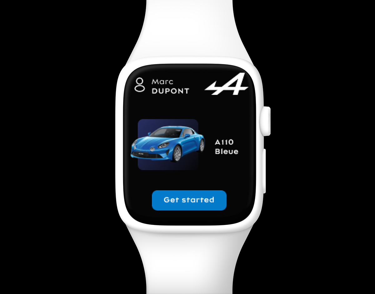 alpine apple watch car connected car renaud   ui design watch watch app