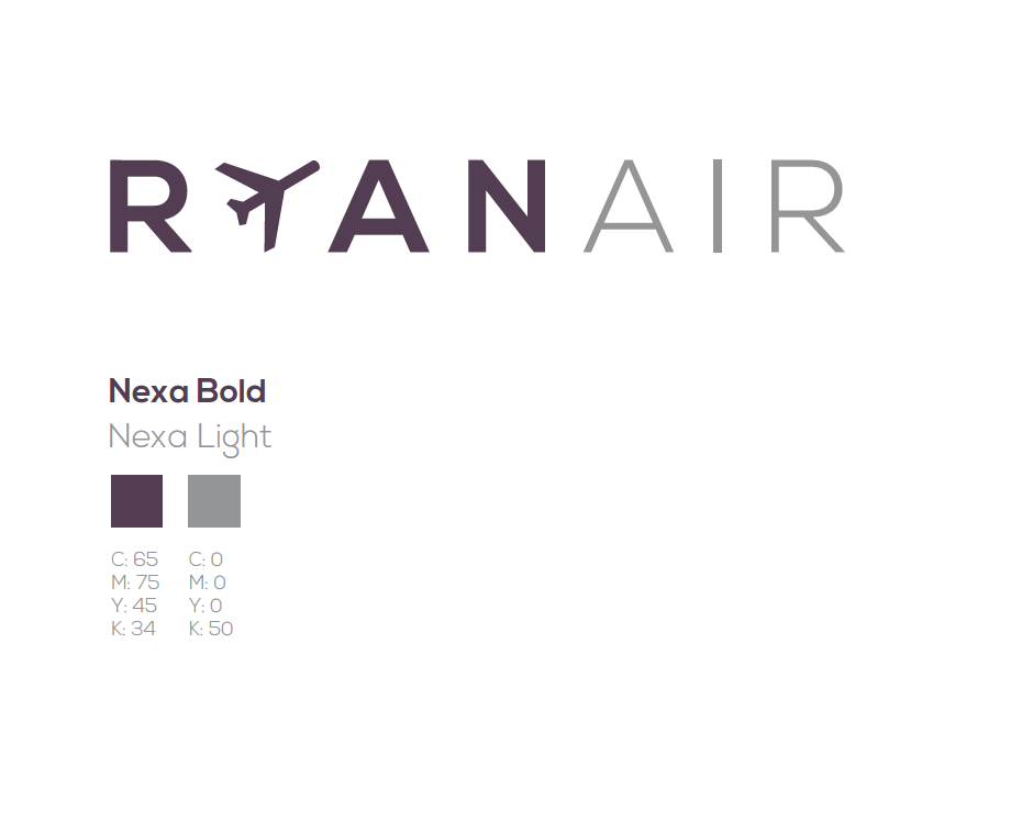 Rebrand rebranding airline Ryanair logo Ident advert Promotion luxury work placement teviot