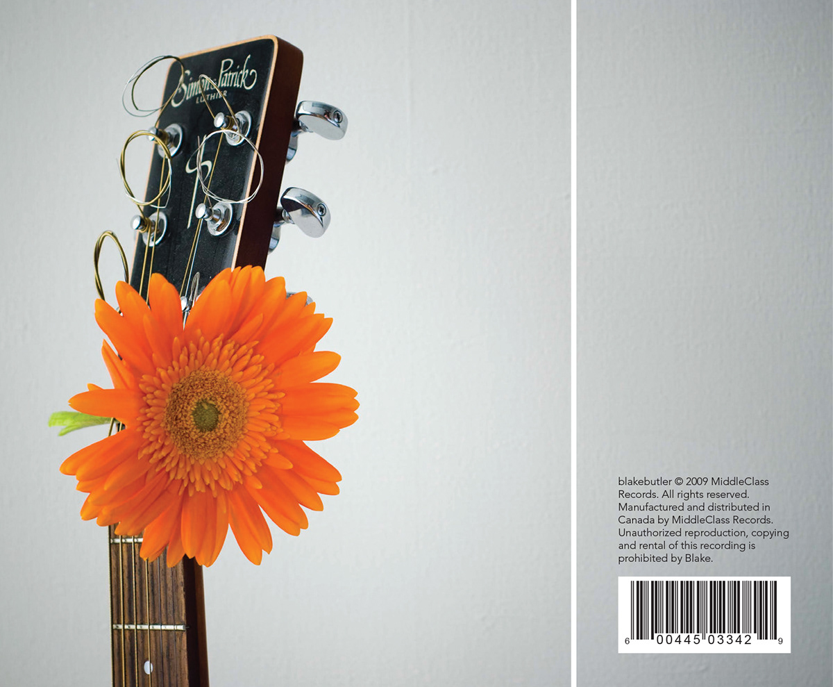 blake butler cd compact disc Album cover art graphic design Flowers guitar