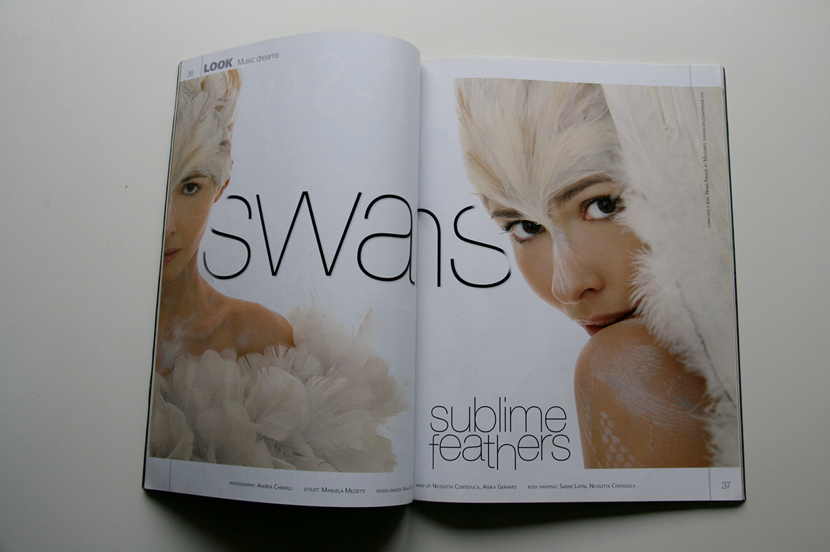 LookMagazine fashion article swans