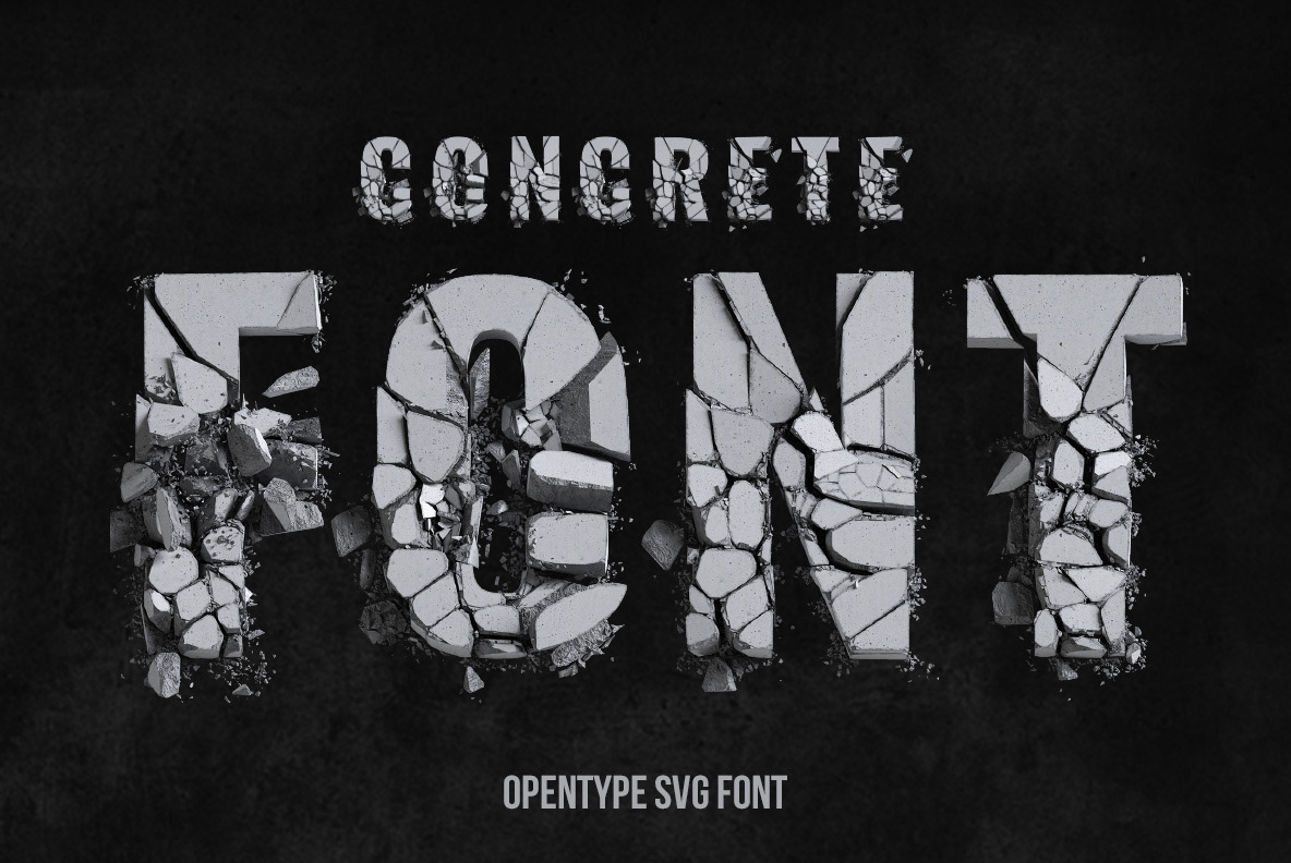 alphabet broken font concrete font font handmadefont lettering Opentype stone font Typeface typography  