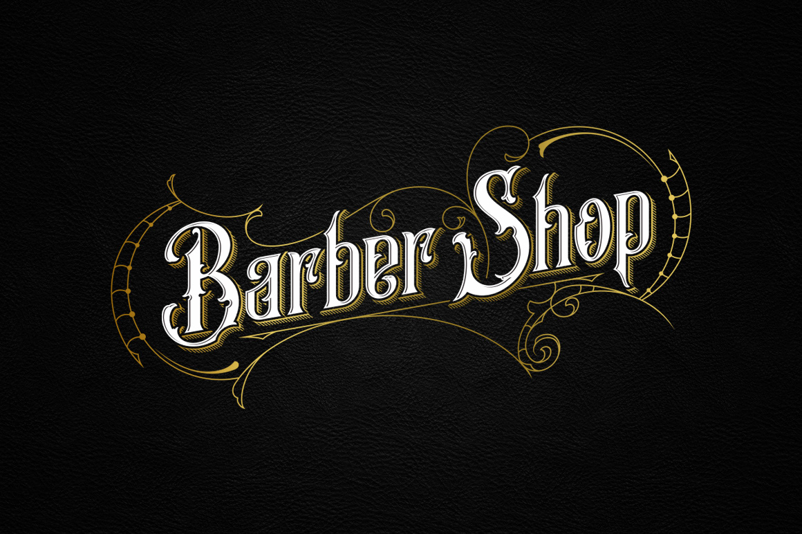 barbershop Blackletter chicano elegantfont Las Vegas lettering parlor pomade strongfont tattoo