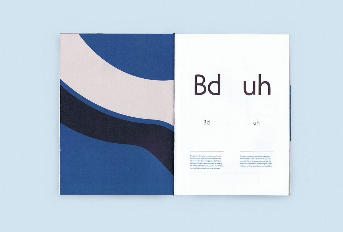 font screen printing print design typeography specimen book Graphic Designer typographer type ekho inspiration blue Minimalism