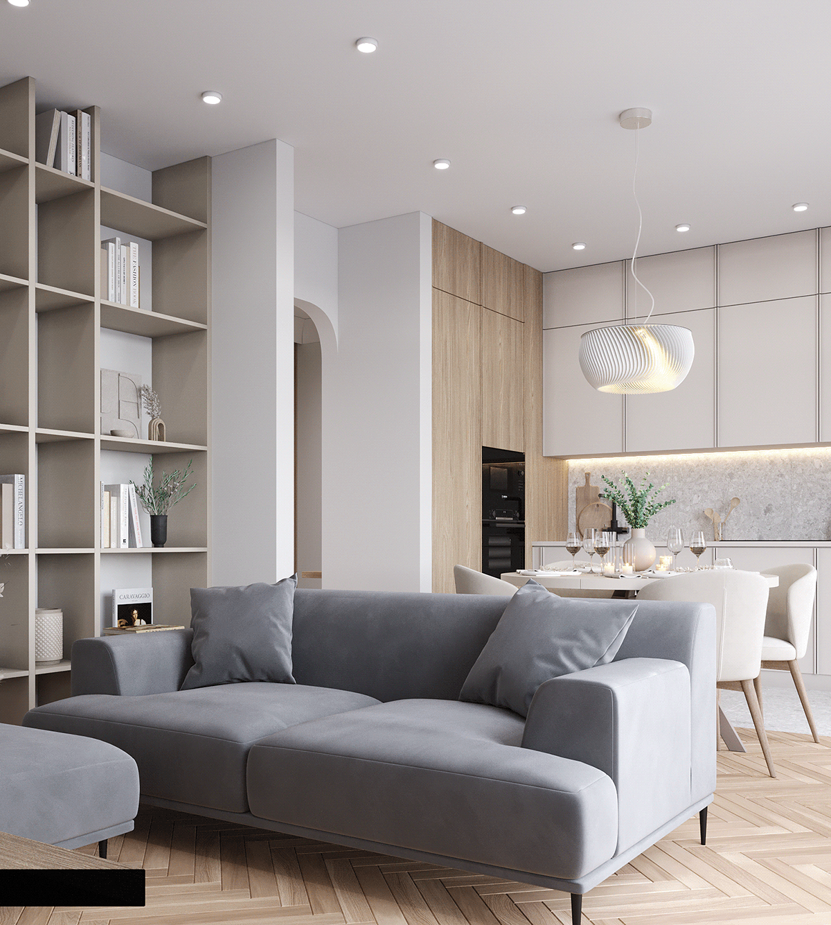 3ds max corona Interior interior design  kitchen living room visualization