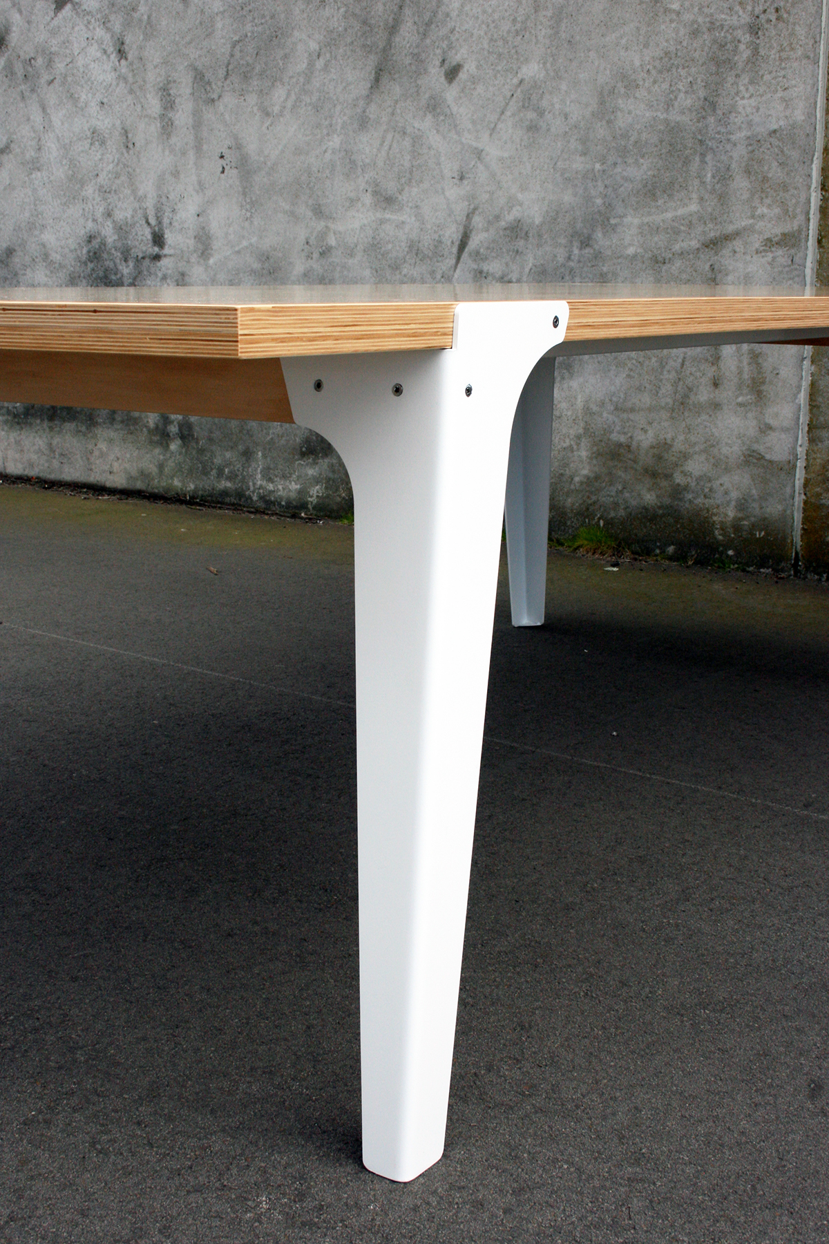 rest dining Y.S Collective Hoop pine steel bent White wood Think & Shift New Zealand design auckland bespoke Y.S Custom