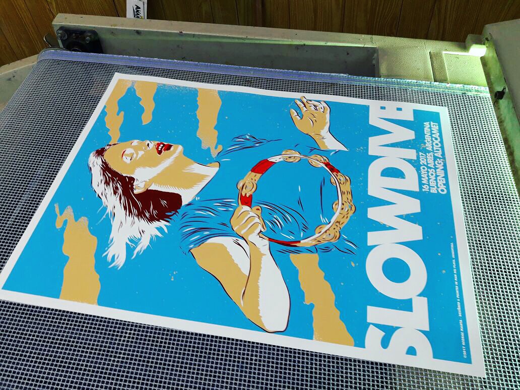 slowdive poster screen print GigPoster