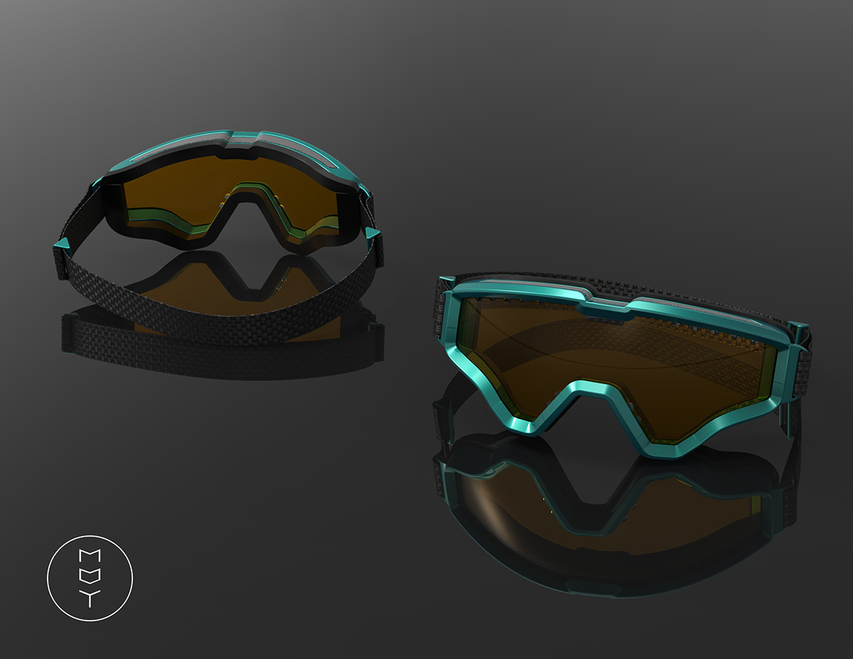 Solidworks concept goggles industrial design  product design  keyshot Ski Goggles