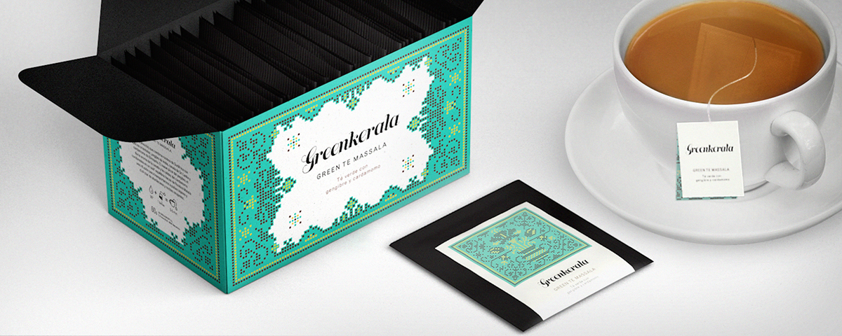 Pack te tea design identidad identity green tea indian tea Indian Design diseño gráfico creatividad infusion creative cup