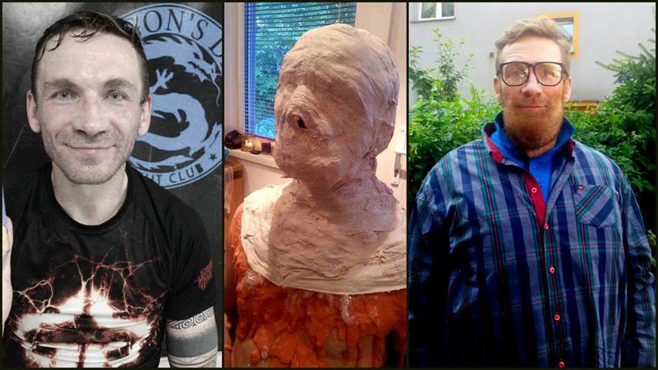 mask silicone cast tv show sfx make-up prosthetics design prosthetics cast face cast Sculpting mask