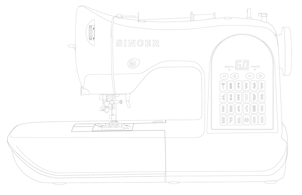 vector drawing vector technical technical drawing sewing machine