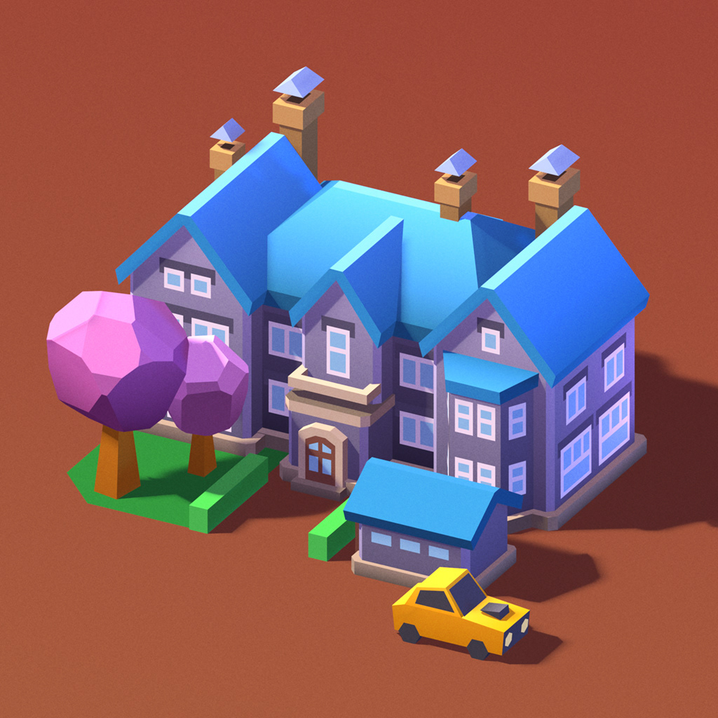 3dart blender building game gameart gamedev Isometric Low Poly lowpoly