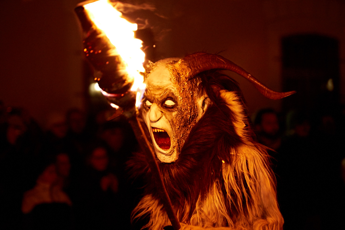 fire night Folklore monsters Demons Krampus