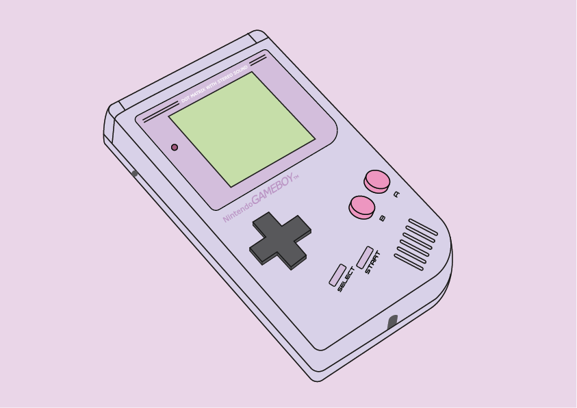 Nintendo ILLUSTRATION  pastel DS DSi gameboy