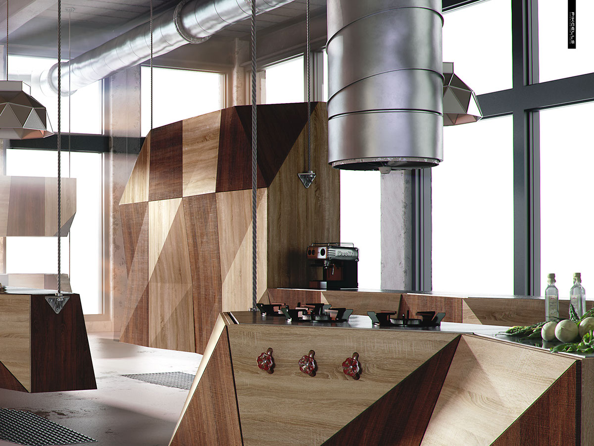 3D CGI visualisation design Interior photorealism contemporary kitchen Office bedroom livingroom