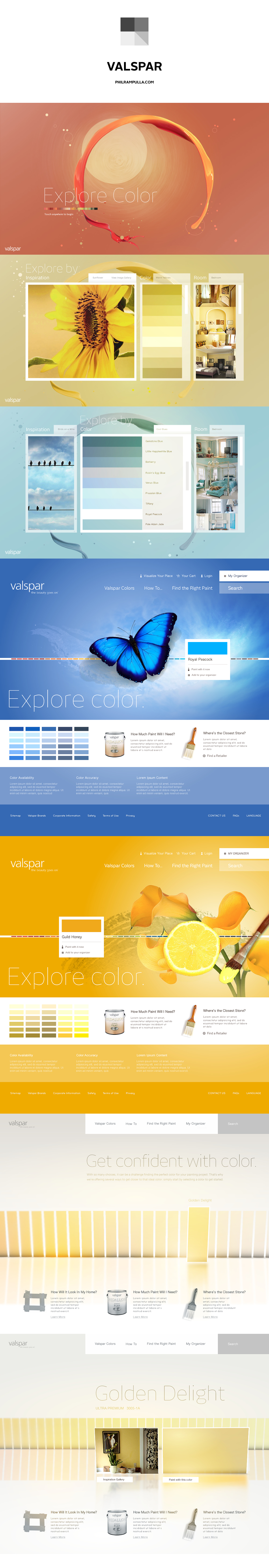 UI Valspar paint color Kiosk Interface ux Web design Website