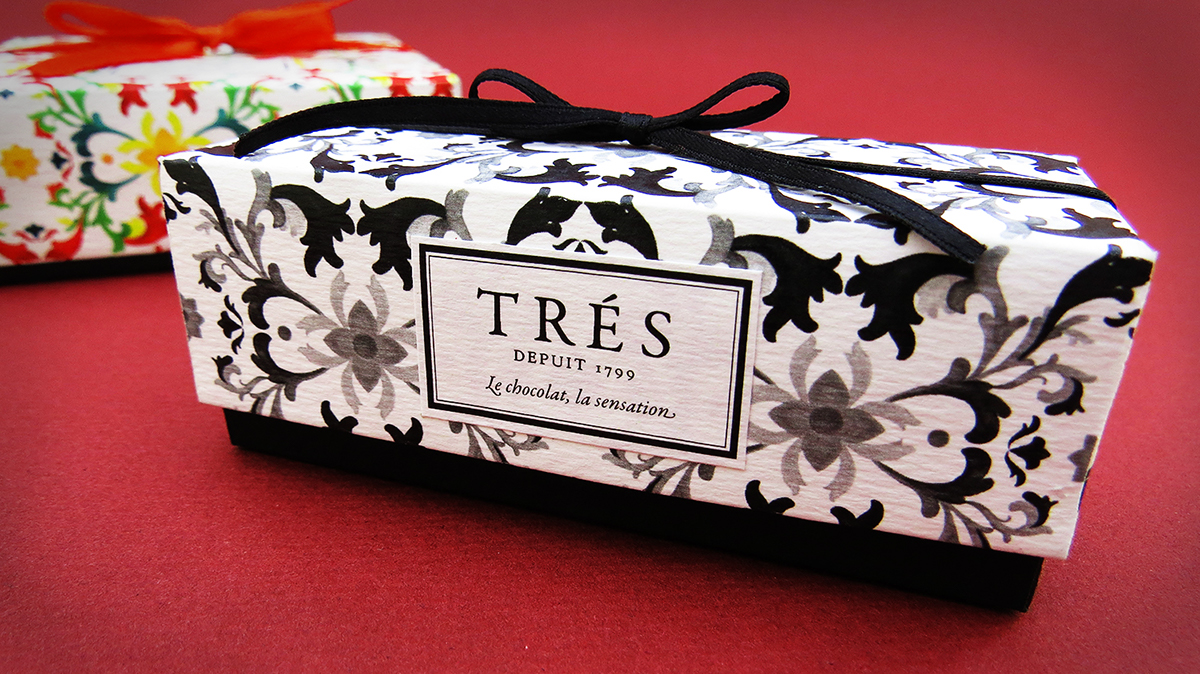 chocolate bonbon gift box package design  pattern design  Sweets elegant