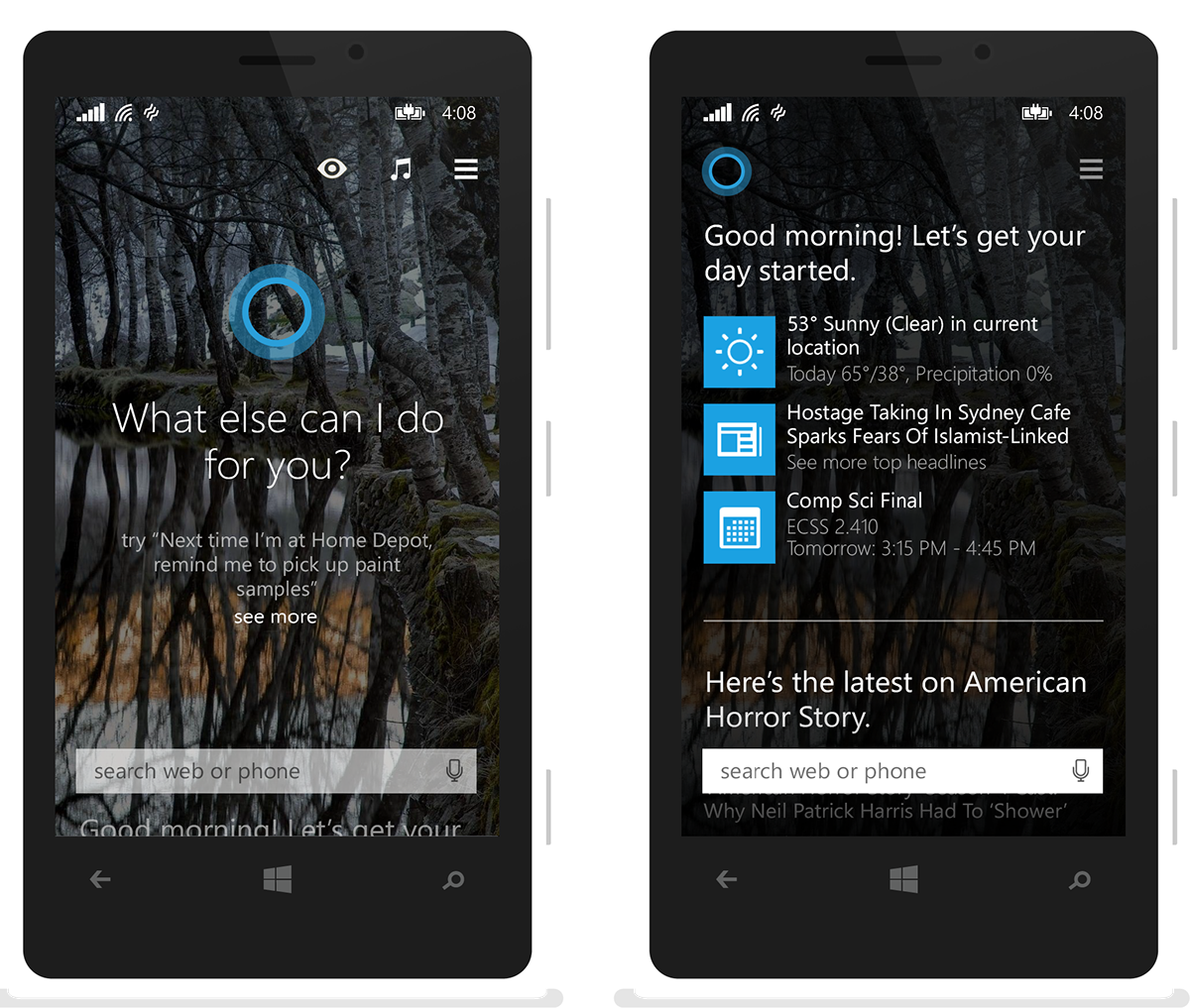 Cortana windows windows phone
