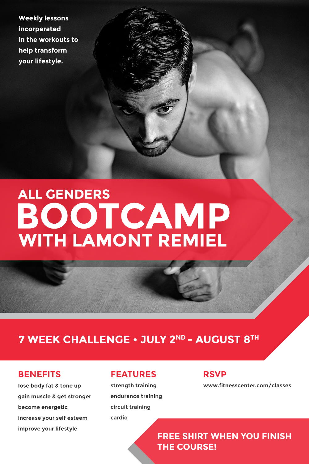 poster graphic design  bootcamp gym lifestyle Wellness Health class