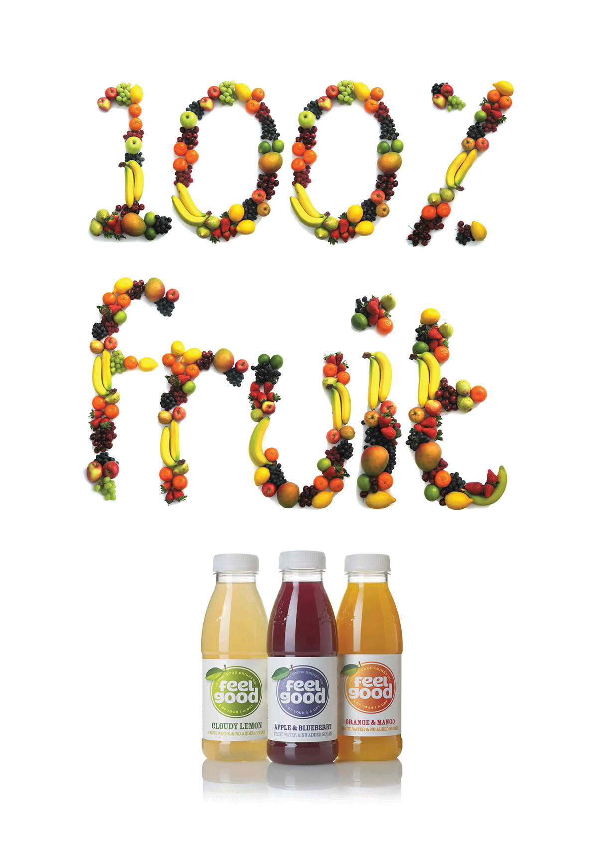 YCN student awards ycn feel good drinks Fruit Typeface poster