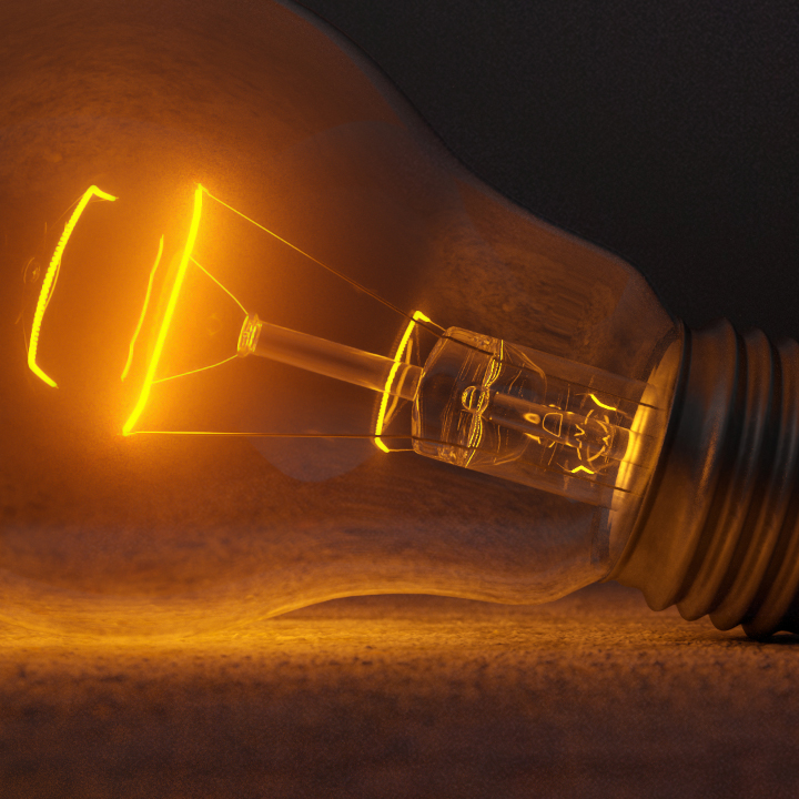 light light bulb bulb glass 3D visualization photoreal Render