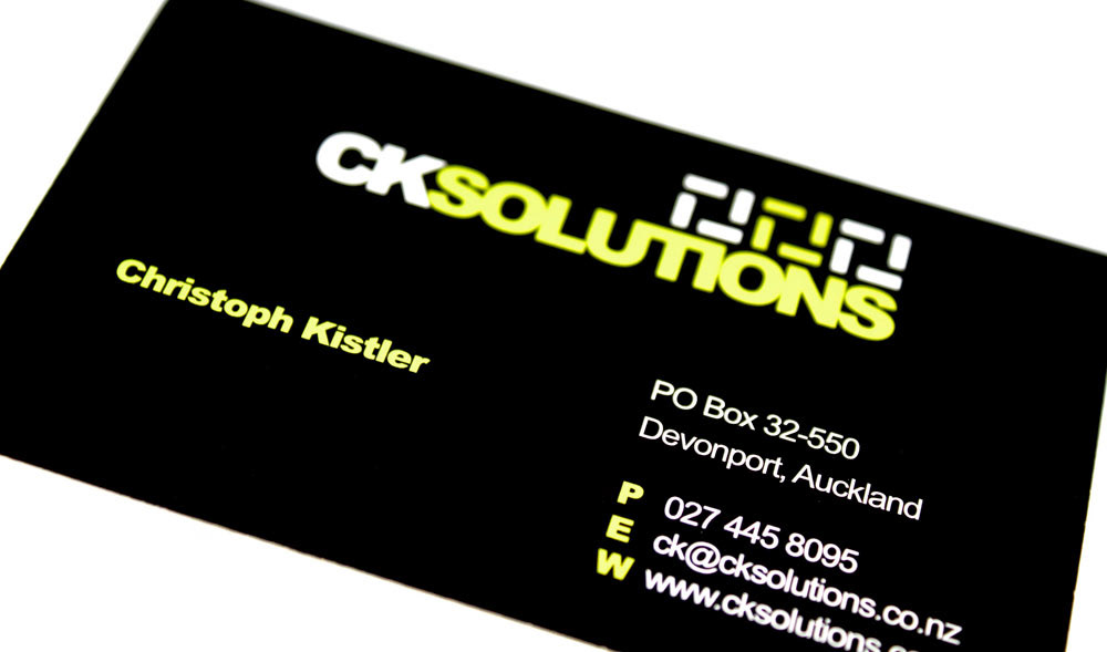 CK logo business cards