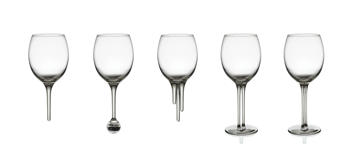 BICCHIERI vino cristallo artigianato vetro