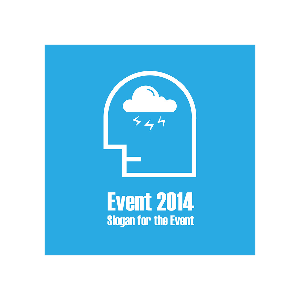 Event logo Icon Technology innovation Creativity brain idea