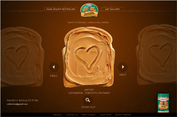Kraft peanut butter microsite Create play cpg