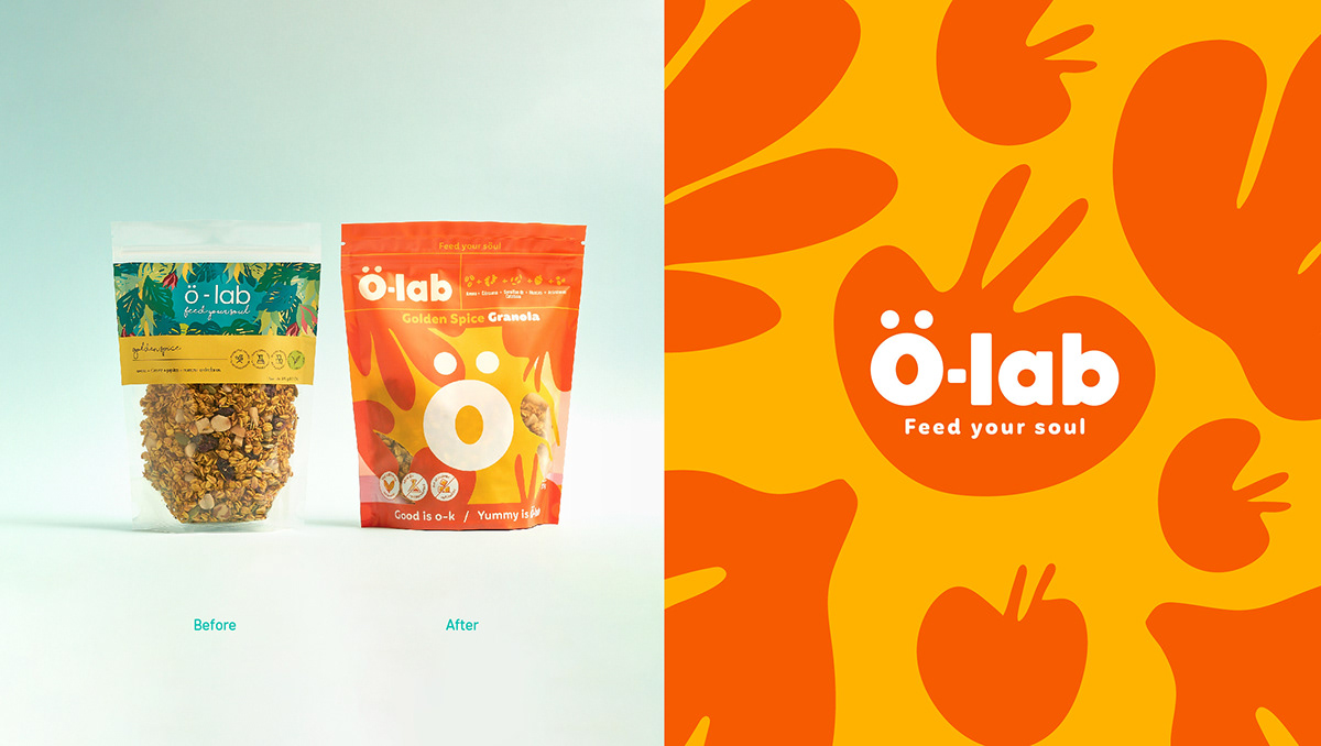 olab brand identity Foods granola graphic design  medellin Packaging packaging design snacks logo