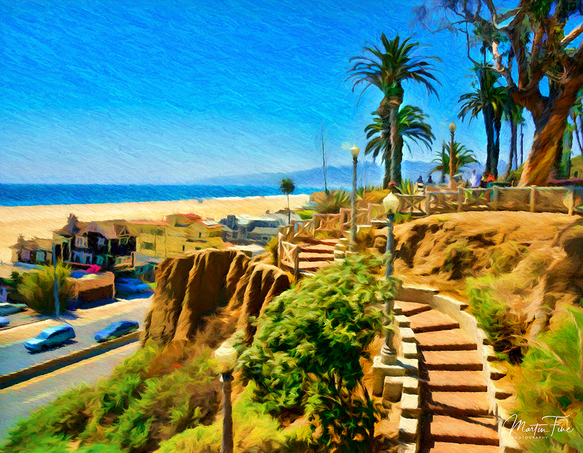 art California Leisure parks relaxing santa monica Seaside strolling wallart walldecor