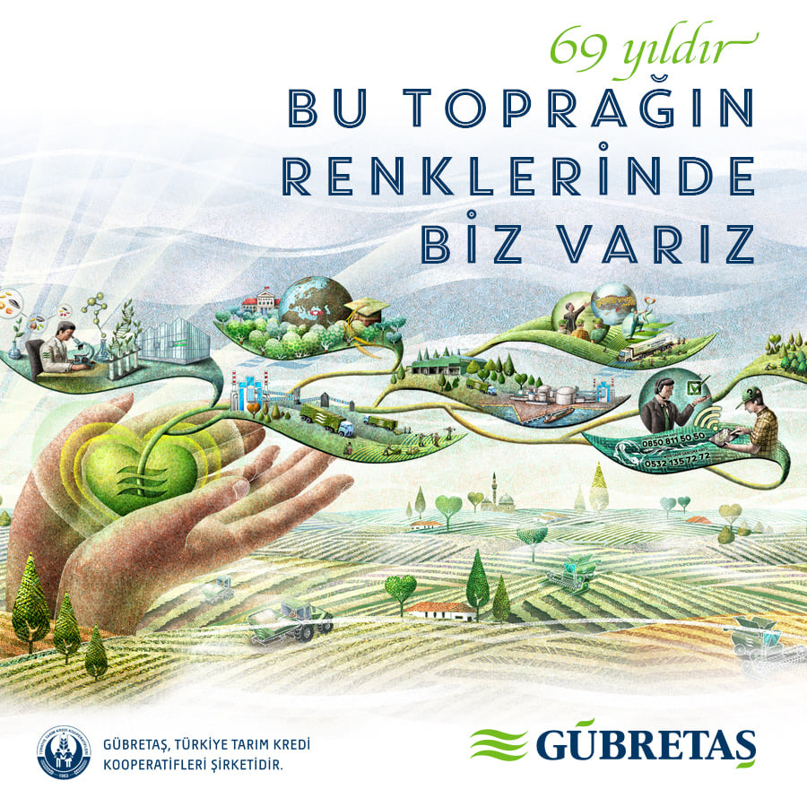 agriculture brand illustration corporate illustration crops fertilizers Love Nature Turkey