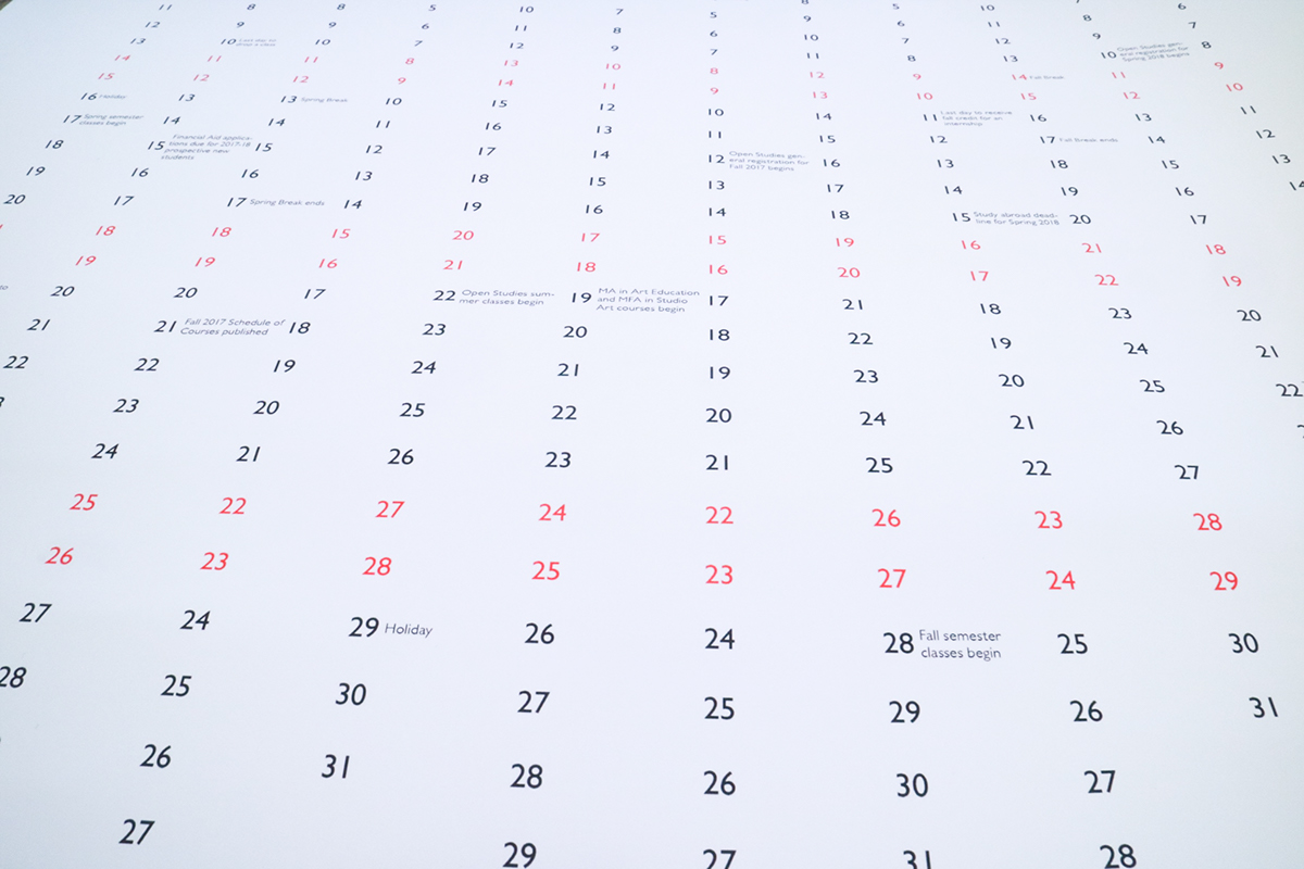 calendar poster graphicdesign Layout MICA typography  