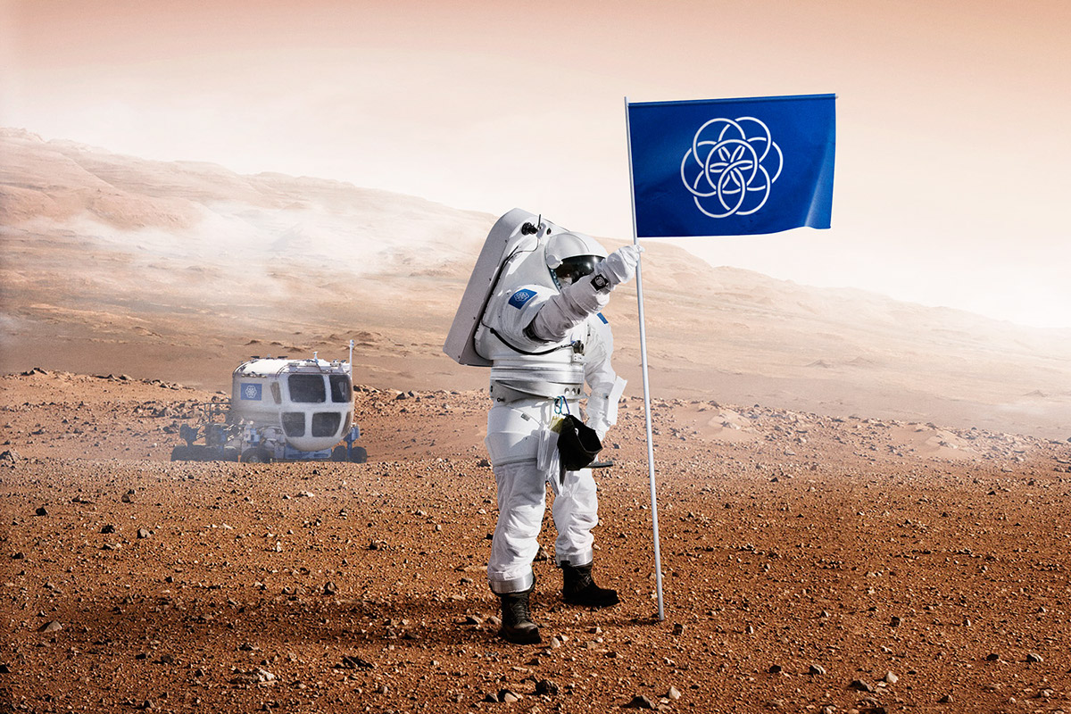 earth flag International Space  astronaut oskar Pernefeldt vexillology