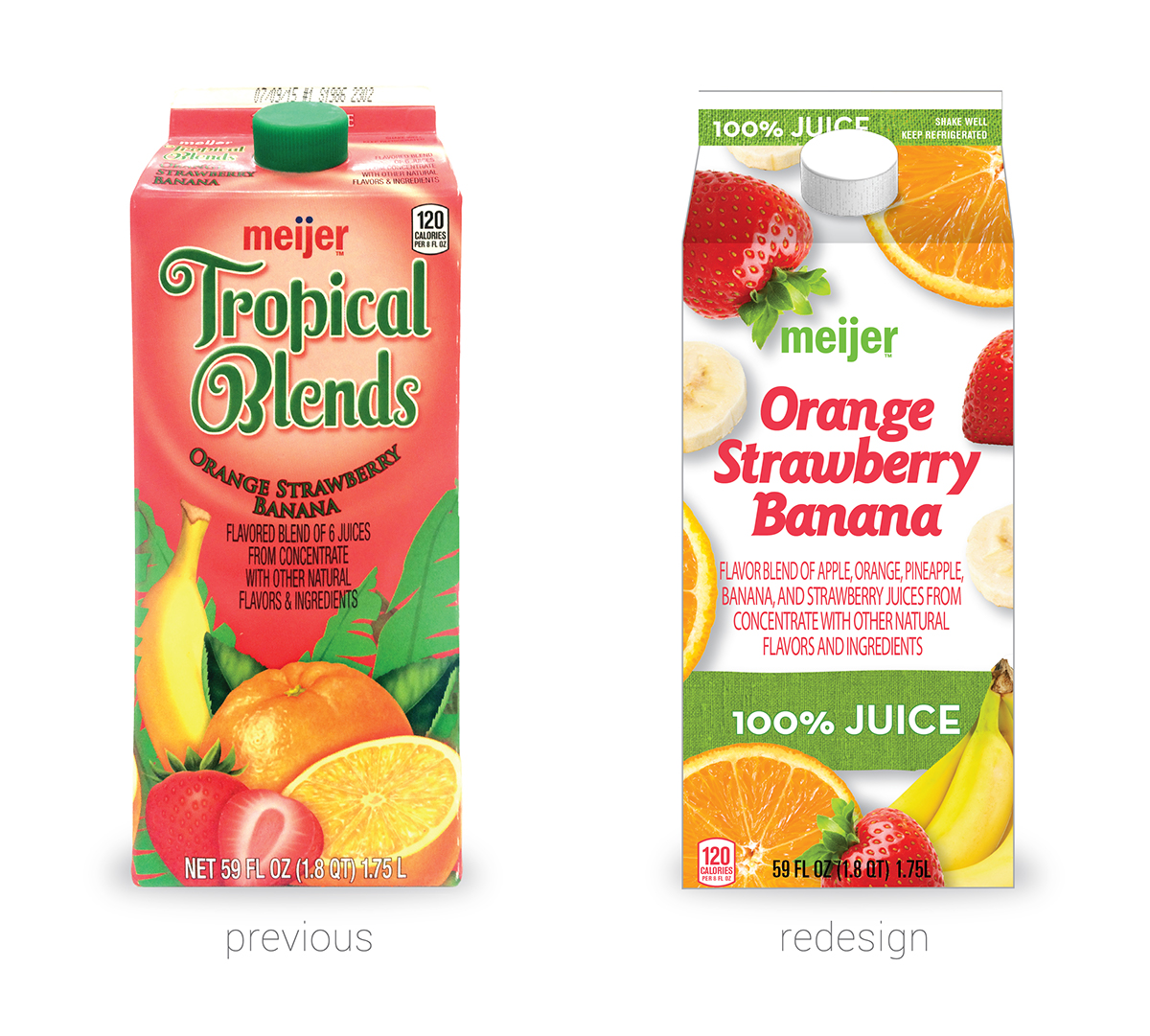 juice Fruit beverage meijer carton