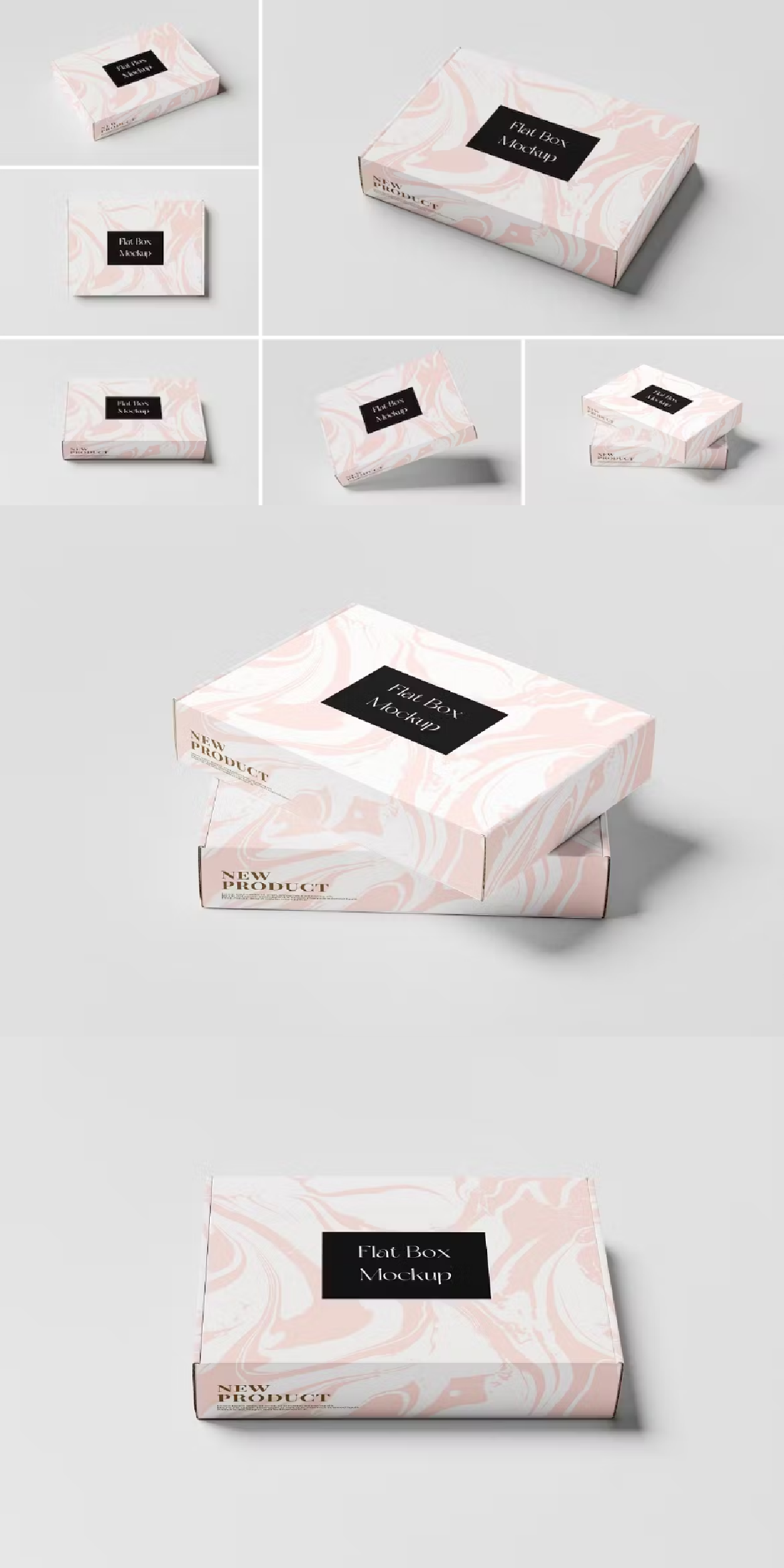delivery flat gift merchandise Mockup package Packaging box