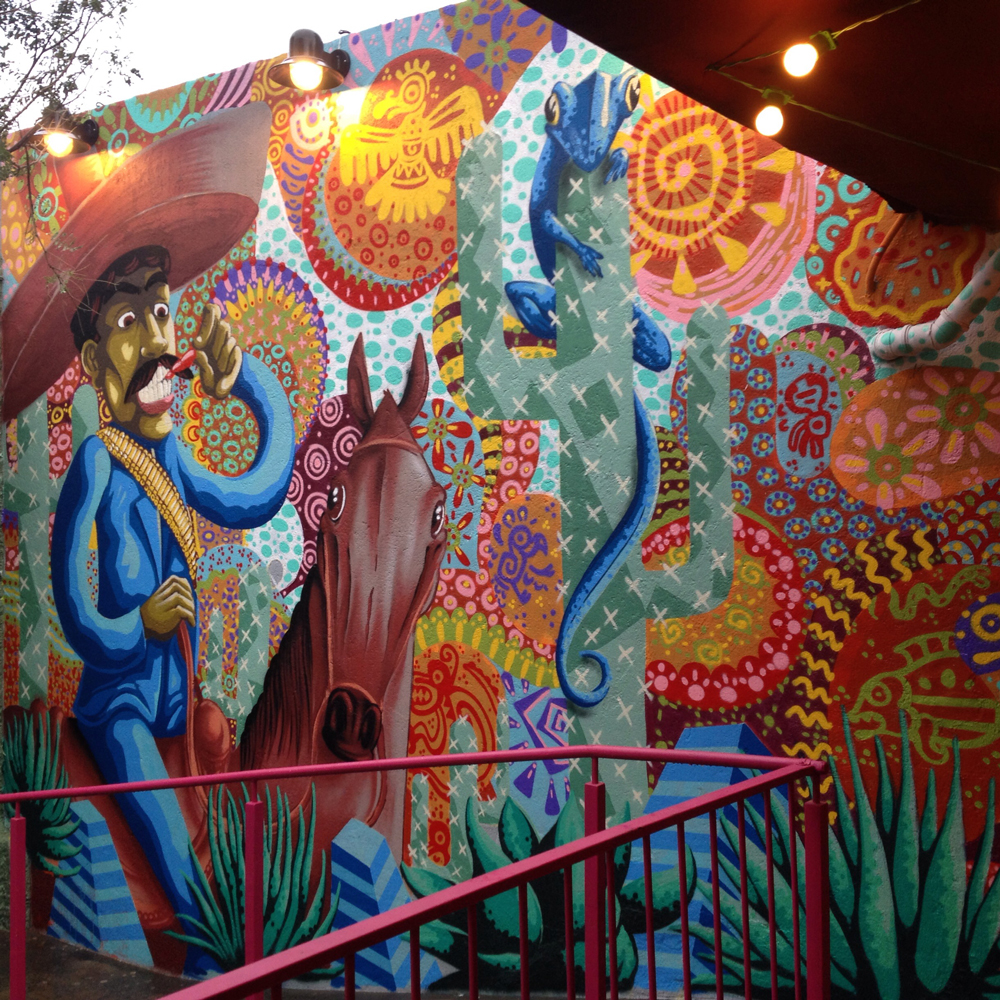zapata restaurant Mexican santvs art paint Mural painel Muralism