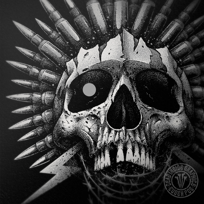 darkart mohawk punk punker punkrock Rocker skeleton skull spikyhair undead