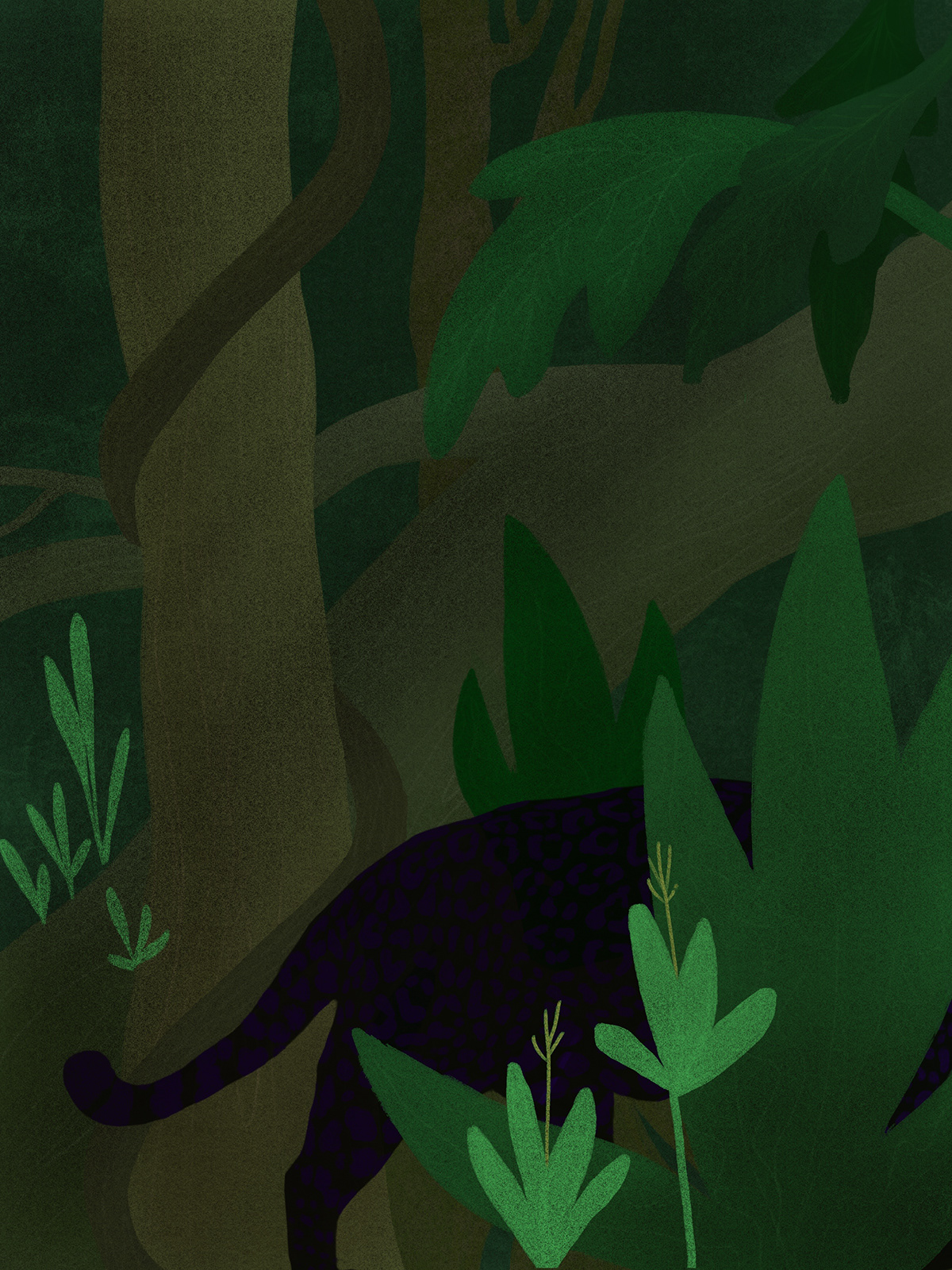 ILLUSTRATION  Procreate digital imagination Drawing  forest animals mysterious