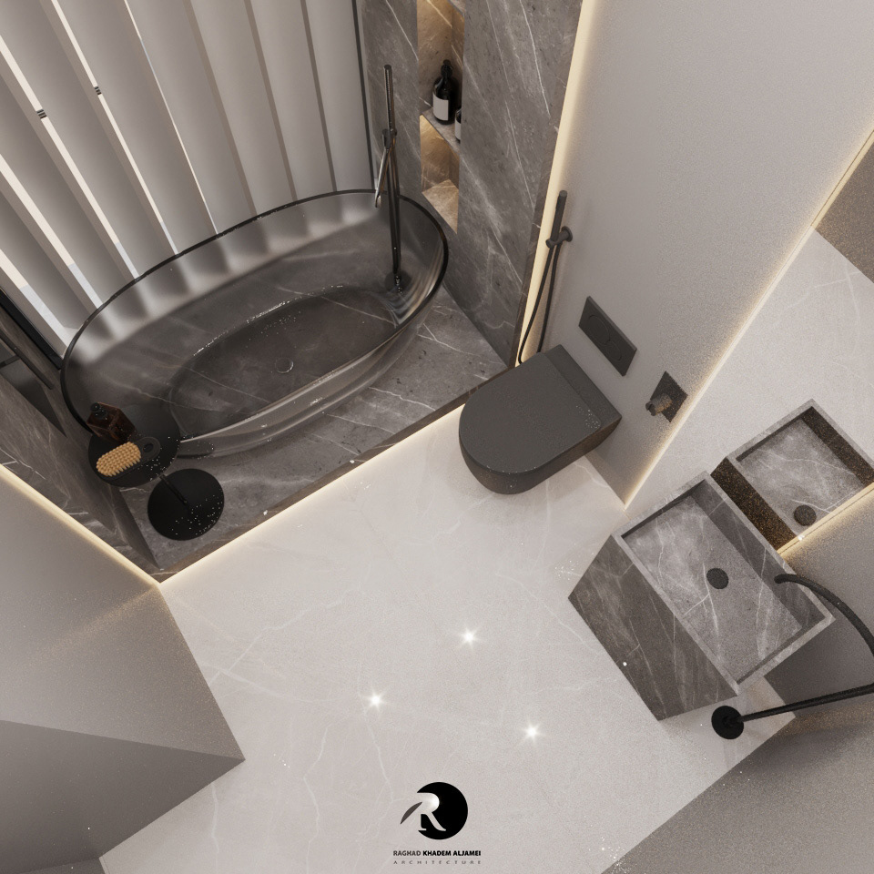 3ds max modeling Render corona interior design  architecture modern 3D bathroom design bathroom